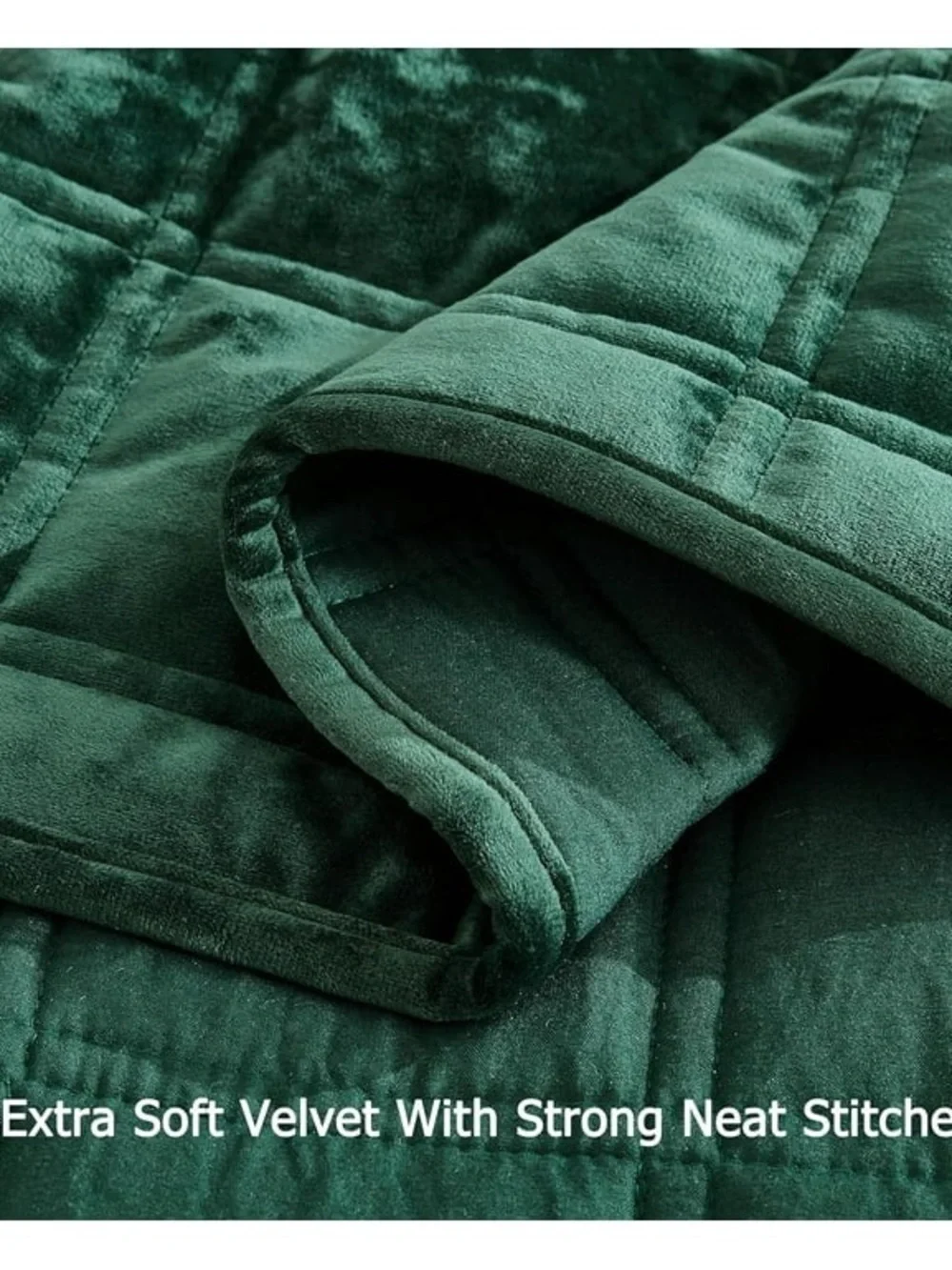 Plush Velvet Emerald Green cal king 3 piece Set